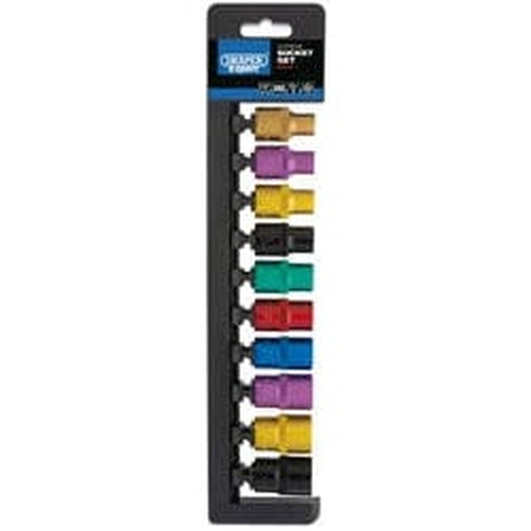 Draper Draper Metric Coloured Socket Set, 1/2" Sq. Dr. (10 Piece) Dr-50493