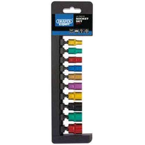 Draper Draper Metric Coloured Socket Set, 1/4" Sq. Dr. (10 Piece) Dr-50151