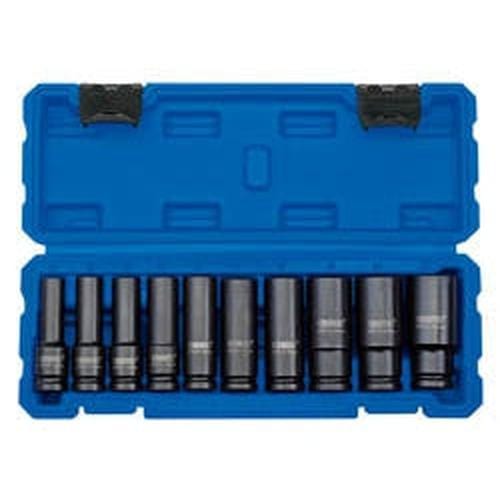 Draper Draper Metric Deep Impact Socket Set, 1/2" Sq. Dr. (10 Piece) Dr-83096