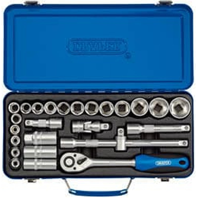 Draper Draper Metric Socket Set, 1/2" Sq. Dr. (26 Piece) Dr-16368