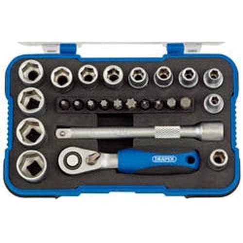 Draper Draper Metric Socket Set, 1/4" Sq. Dr. (25 Piece) Dr-16354