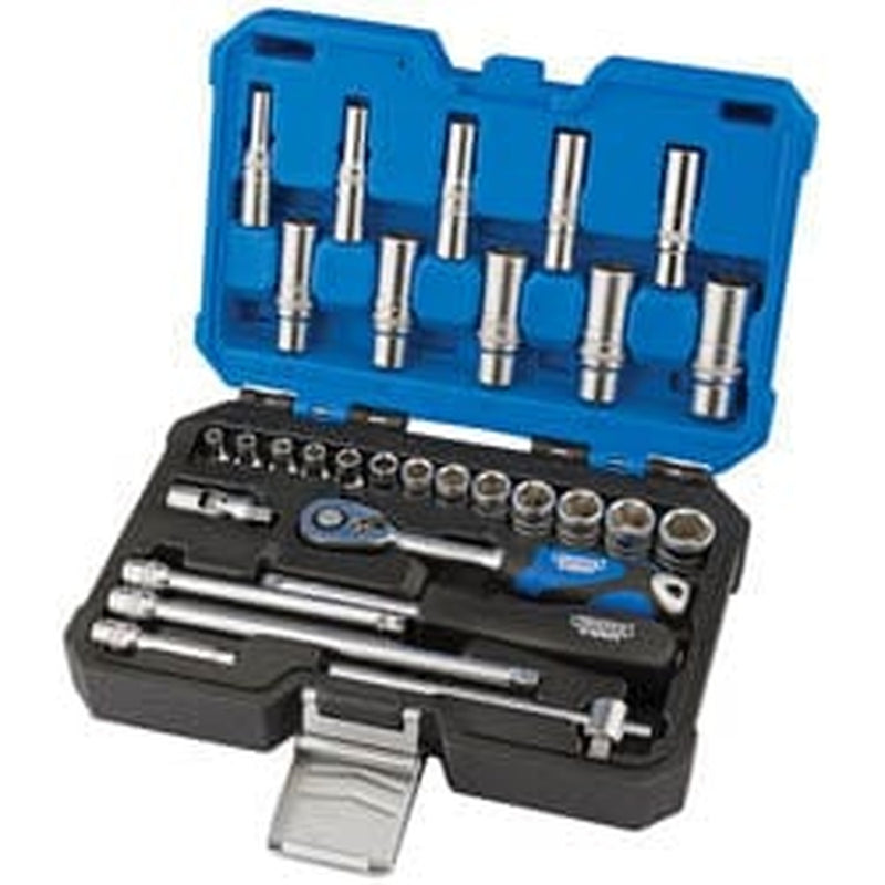 Draper Draper Metric Socket Set, 1/4" Sq. Dr. (30 Piece) Dr-16444