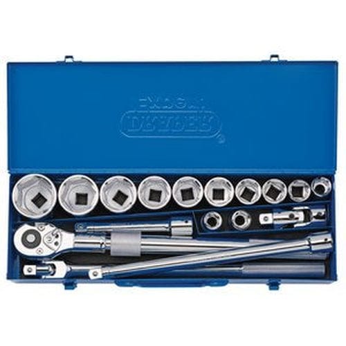 Draper Draper Metric Socket Set In Metal Case, 3/4" Sq. Dr. (17 Piece) Dr-16486