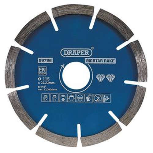 Draper Draper Mortar Raking Diamond Blade, 115Mm Dr-99796