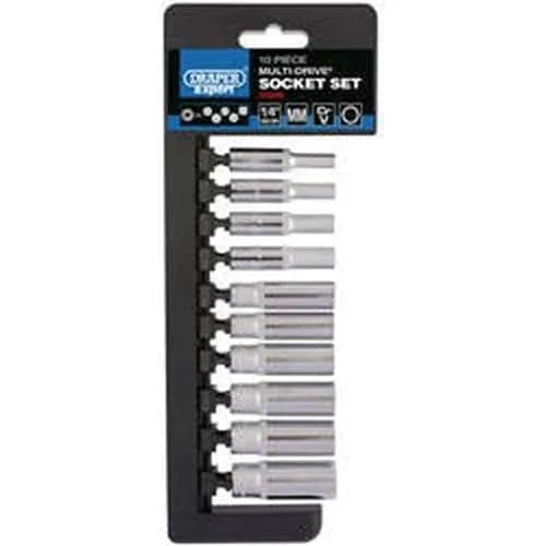 Draper Draper Multi-Drive Metric Deep Socket Set, 1/4" Sq. Dr. (10 Piece) Dr-50048