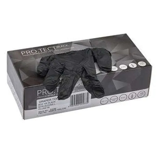 Draper Draper Nitrile Gloves, Large, Black (Pack Of 100) Dr-31035