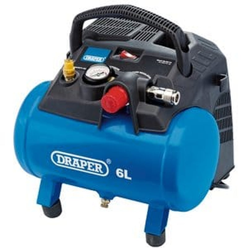 Draper Draper Oil-Free Air Compressor, 6L, 1.2Kw Dr-02115