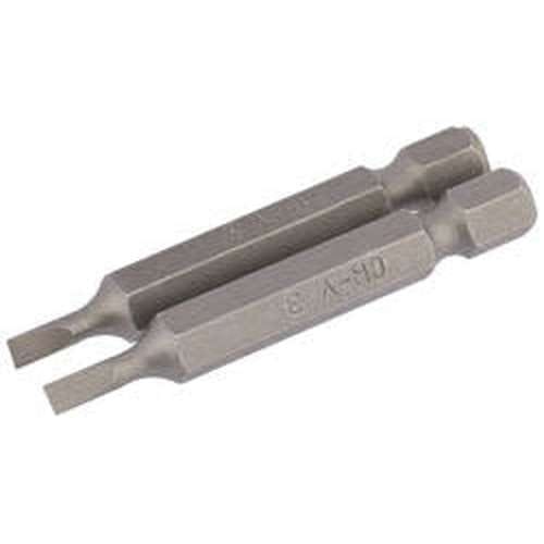 Draper Draper Plain Slot Insert Bit, 3Mm, 1/4" Hex, 50Mm Long (Pack Of 2) Dr-64088