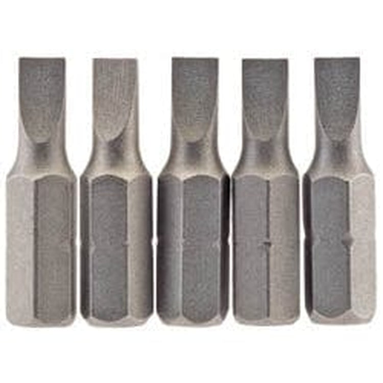 Draper Draper Plain Slot Insert Bit, 4.5 Mm, 1/4" Hex, 25Mm Long (Pack Of 5) Dr-64008