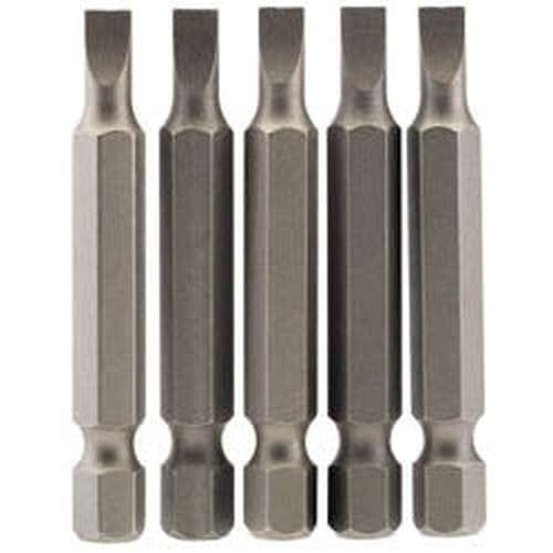 Draper Draper Plain Slot Insert Bit, 4.5Mm, 1/4" Hex, 50Mm Long (Pack Of 5) Dr-64270