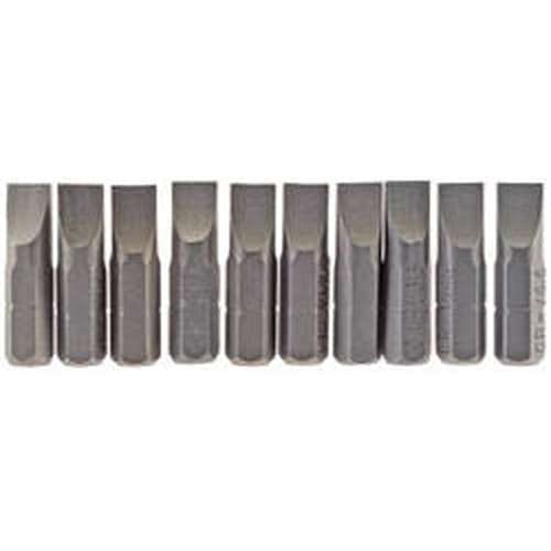 Draper Draper Plain Slot Insert Bit, 6.5Mm, 1/4" Hex, 25Mm Long (Pack Of 10) Dr-64034