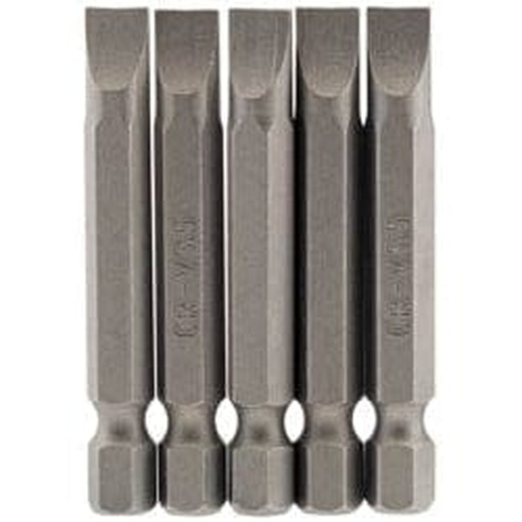 Draper Draper Plain Slot Insert Bit, 6.5Mm, 1/4" Hex, 50Mm Long (Pack Of 5) Dr-64276