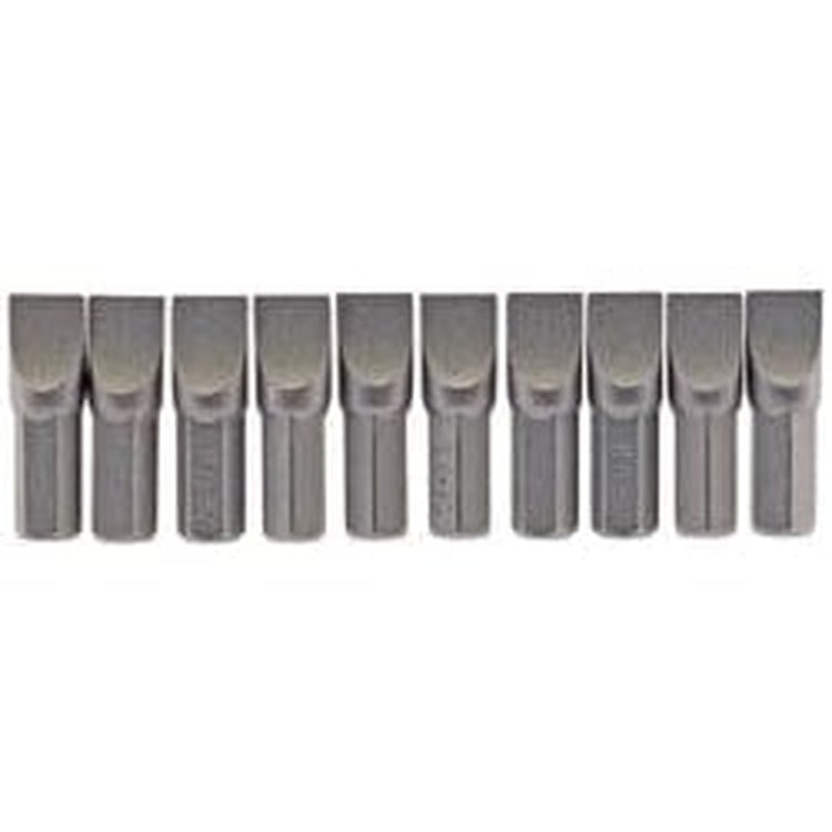 Draper Draper Plain Slot Insert Bit, 8Mm, 1/4" Hex, 25Mm Long (Pack Of 10) Dr-64046