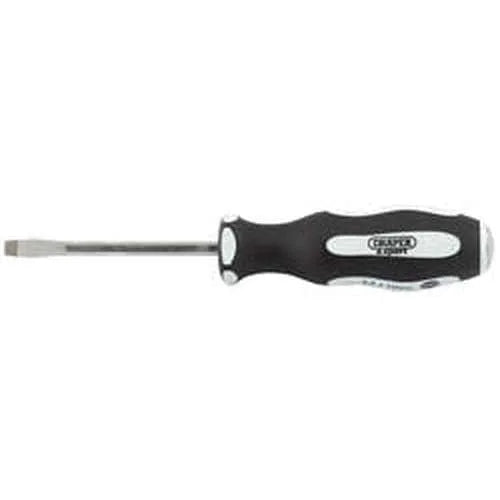 Draper Draper Pound Thru' Plain Slot Soft Grip Screwdrivers, 5.5 X 75Mm Dr-35176