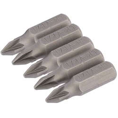 Draper Draper Pz Type Insert Bit, 1/4" Hex, 25Mm Long, No.1 (Pack Of 5) Dr-64014