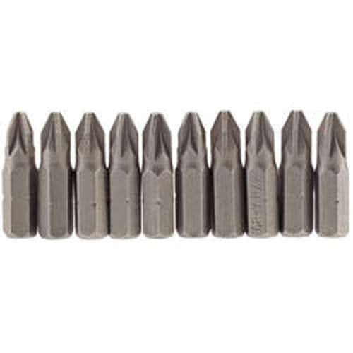 Draper Draper Pz Type Insert Bit, 1/4" Hex, 25Mm Long, No.2 (Pack Of 10) Dr-64048