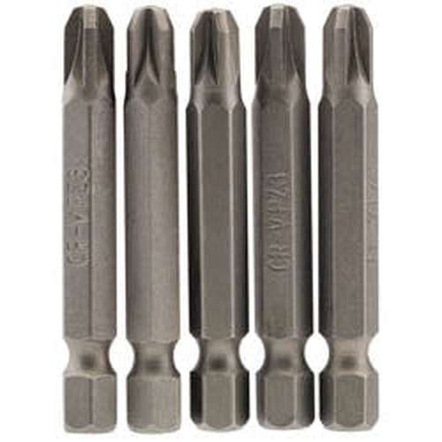 Draper Draper Pz Type Insert Bit, 1/4" Hex, 50Mm Long, No.3 (Pack Of 5) Dr-64286