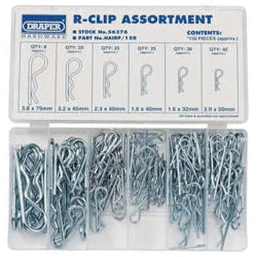 Draper Draper R-Clip Assortment (150 Piece) Dr-56376