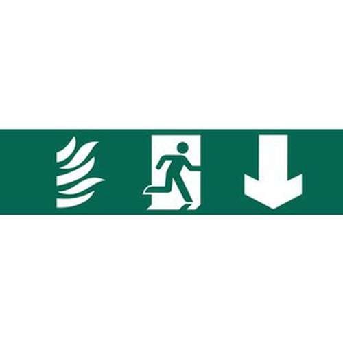 Draper Draper Running Man Arrow Down' Safety Sign Dr-73201