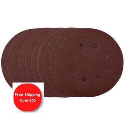 Draper Draper Sanding Discs, 125Mm, Hook & Loop, 120 Grit, (Pack Of 10) Dr-54756