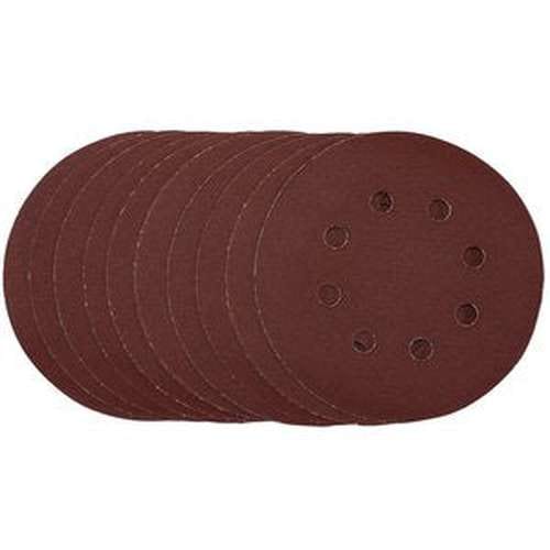 Draper Draper Sanding Discs, 125Mm, Hook & Loop, 240 Grit, (Pack Of 10) Dr-54758