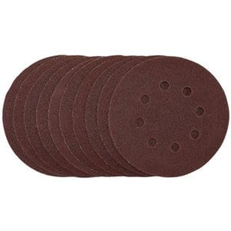 Draper Draper Sanding Discs, 125Mm, Hook & Loop, 80 Grit, (Pack Of 10) Dr-54755