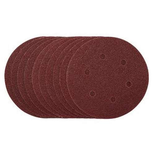 Draper Draper Sanding Discs, 150Mm, Hook & Loop, 40 Grit, (Pack Of 10) Dr-54887