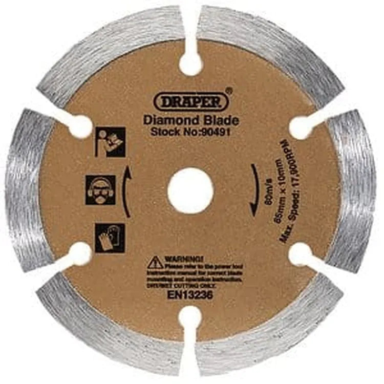 Draper Draper Segmented Diamond Blade, 85Mm Dr-90491