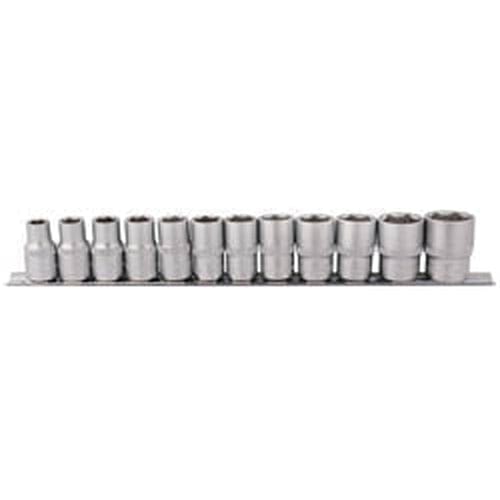 Draper Draper Socket Set On Metal Rail, 1/2" Sq. Dr. (12 Piece) Dr-16402