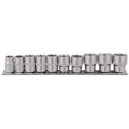 Draper Draper Socket Set On Metal Rail, 3/8" Sq. Dr. (10 Piece) Dr-16400