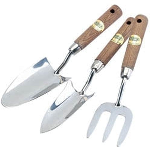 Draper Draper Stainless Steel Hand Fork And Trowels Set With Ash Handles (3 Piece) Dr-09565