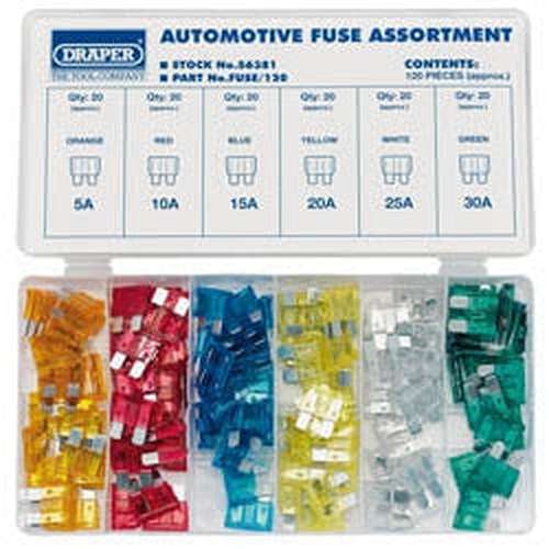 Draper Draper Standard Automotive Plug-In Fuse Assortment (120 Piece) Dr-56381