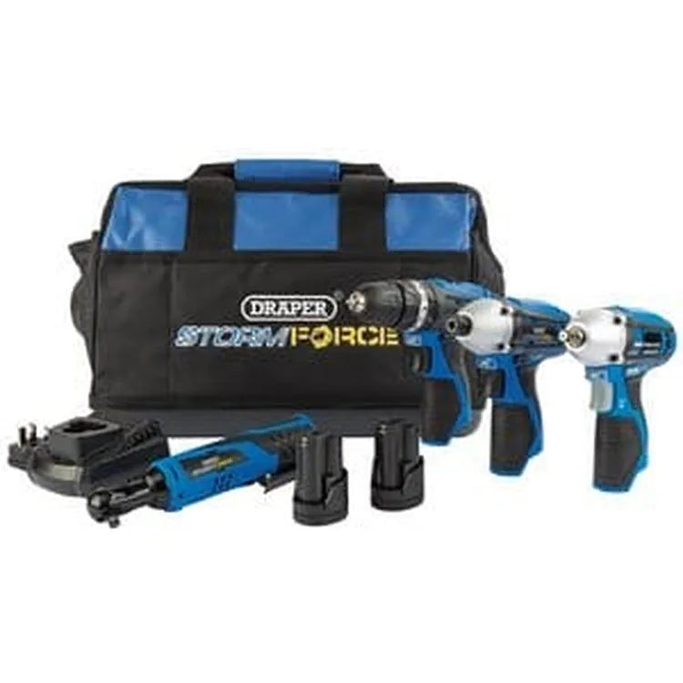 Draper Draper Storm Force 10.8V Power Interchange 4 Piece Kit (2X 1.5Ah Batteries, Charger And Bag) Dr-93446