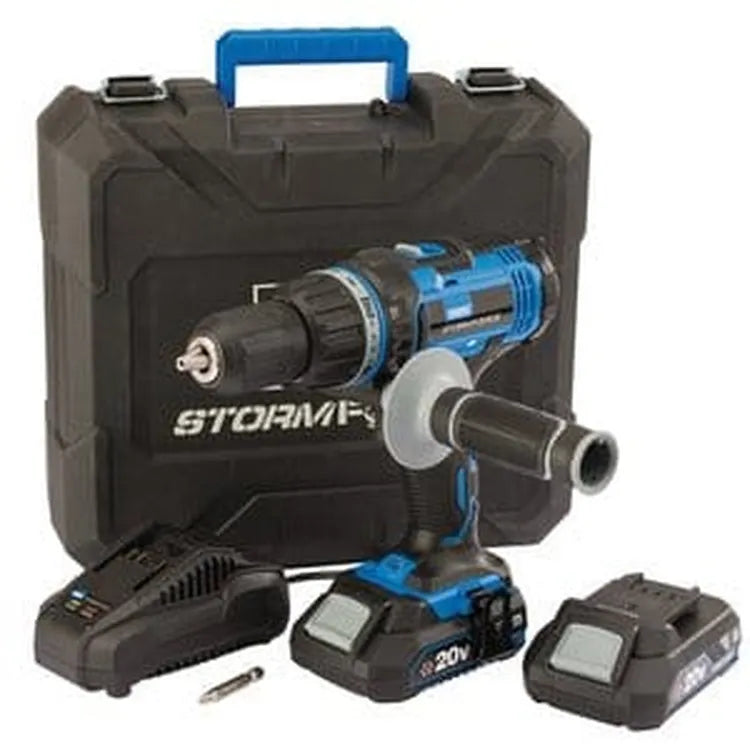 Draper Draper Storm Force 20V Combi Drill With 2 X 2.0Ah Batteries And Charger Dr-89523