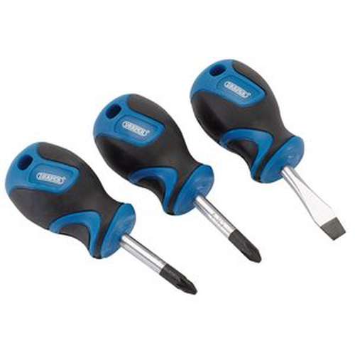 Draper Draper Stubby Soft Grip Screwdriver Set (3 Piece) Dr-32604