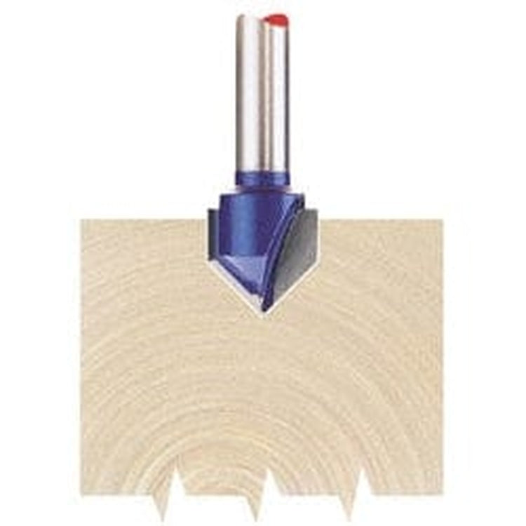 Draper Draper Tct Router Bit, 1/4" Groove, 12.7Mm X 90 Degree Dr-75336