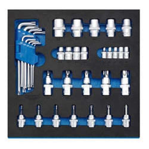 Draper Draper Tx-Star Screwdriver Insert Bits And Keys In 1/2 Drawer Eva Insert Tray (35 Piece) Dr-63512