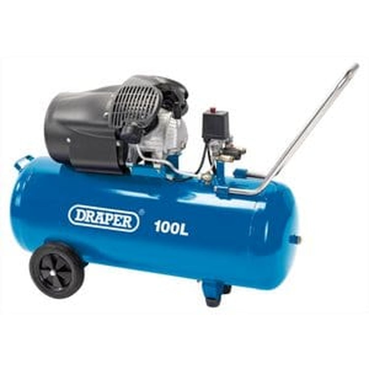 Draper Draper V-Twin Air Compressor, 100L, 2.2Kw Dr-65396