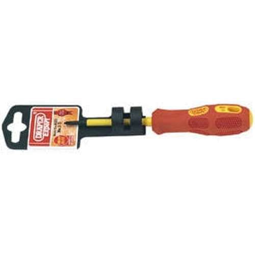 Draper Draper Vde Approved Fully Insulated Cross Slot Screwdriver, No.0 X 60Mm (Display Packed) Dr-69221