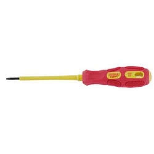 Draper Draper Vde Approved Fully Insulated Plain Slot Screwdriver, 2.5 X 75Mm (Display Packed) Dr-69211