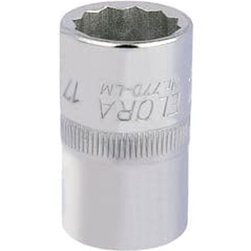 Draper Elora Elora Bi-Hexagon Socket, 1/2" Sq. Dr., 17Mm Dr-24624