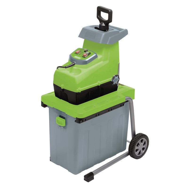 Draper Garden Shredder Draper 97974 Quiet Garden Shredder 2800W Large 55L Collection Capacity 44mm Cut