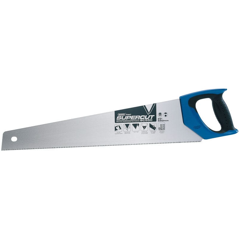 Draper Hand Saw Draper 49285 Supercut Soft Grip Hardpoint Handsaw  SC550/D 550Mm/22"  11Tpi/12Ppi Dr-49285