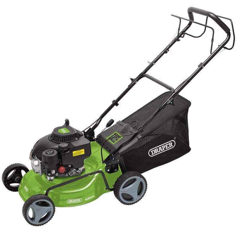 Draper Lawn Mower Draper Steel Deck Petrol Lawn Mower, 420Mm, 132Cc/3.3Hp Dr-08671