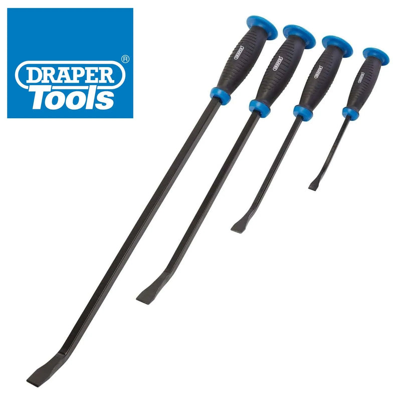 Draper Pry Bar Set Draper 08559 Pry Bar Set 4pc Wrecking Crow Bars Pound Thru Soft Grip Hand Guards