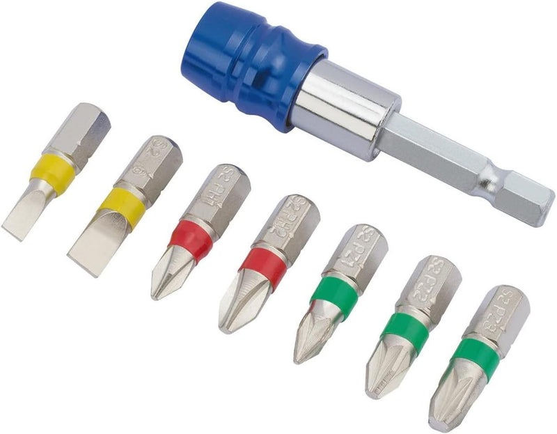 Draper screwdriver bits Draper Coloured Screwdriver Bit Set (8 Piece) Dr-82400