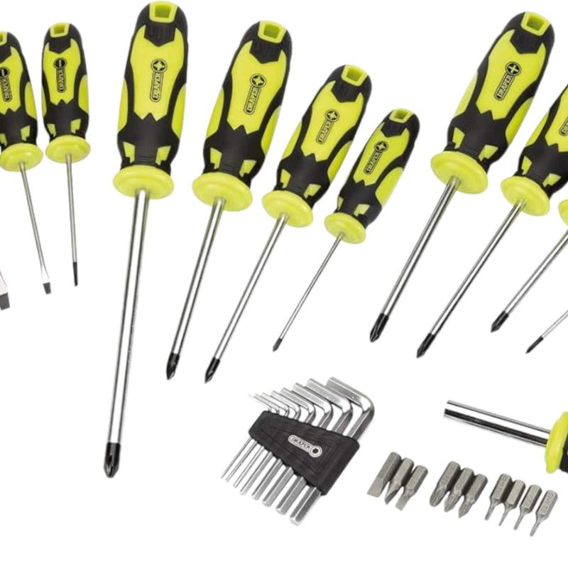 Draper Screwdriver Set Draper 78619 44pc Screwdriver Hex Allen Key & Bit Set + Storage Stand Plain Cross Pozi