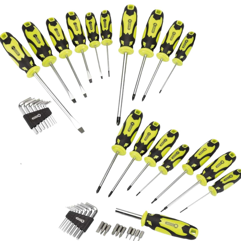 Draper Screwdriver Set Draper 78619 44pc Screwdriver Hex Allen Key & Bit Set + Storage Stand Plain Cross Pozi