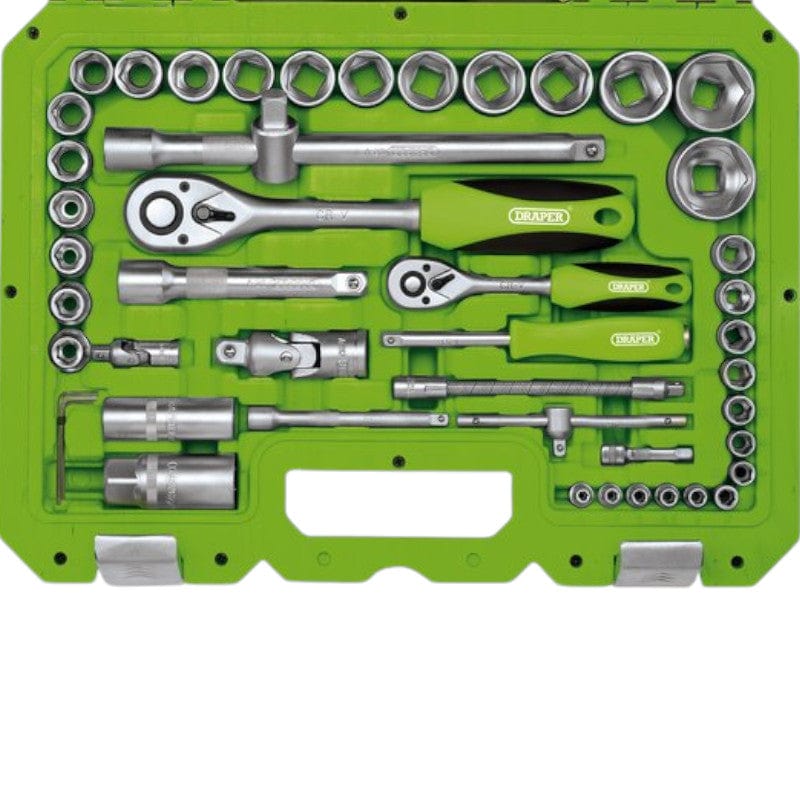 Draper Socket Set Draper 55318 Socket Ratchet Tool Kit - 1/4" , 1/2" Dr. (100 Piece) Metric Dr-55318