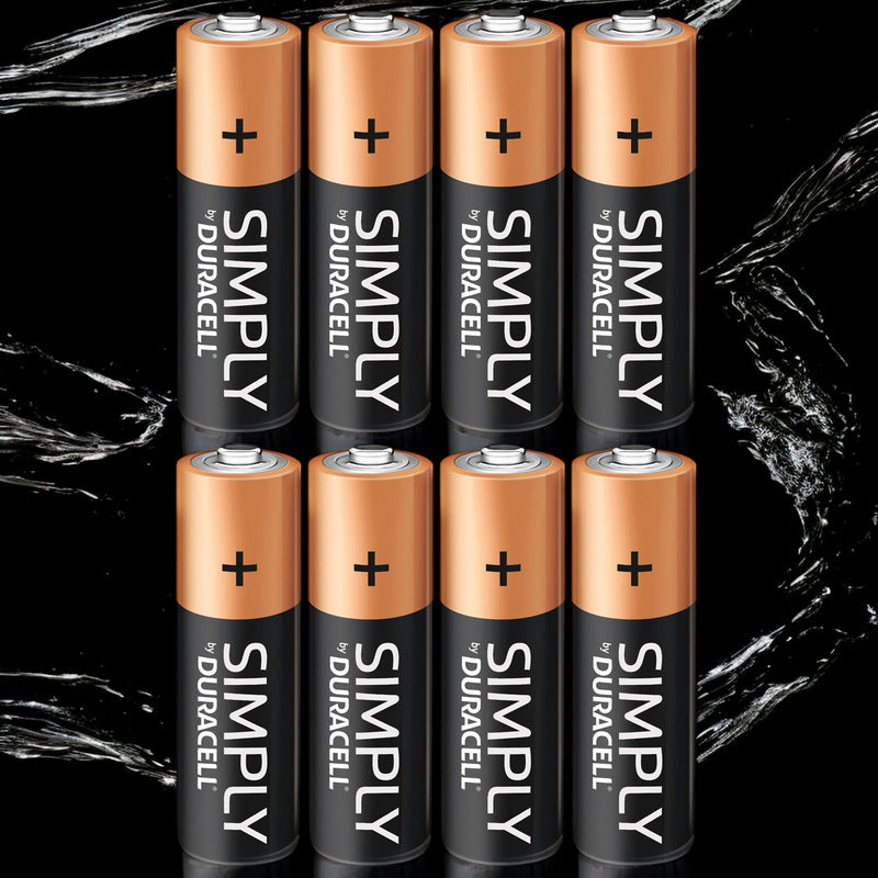 Duracell Simply AA Batteries 8 Pack 1.5V Alkaline LR6 MN1500 Long Expiry Date 03/2028